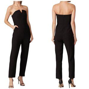 Cupcakes & Cashmere Black Strapless Jessalyn Jumpsuit Size 6